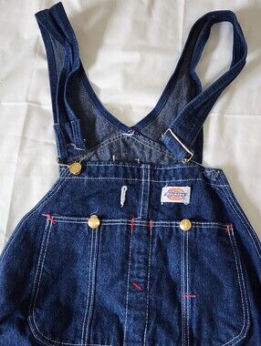 Mens Vintage Dickies Denim Overalls Bibs 38×30 Clasps Are Broken